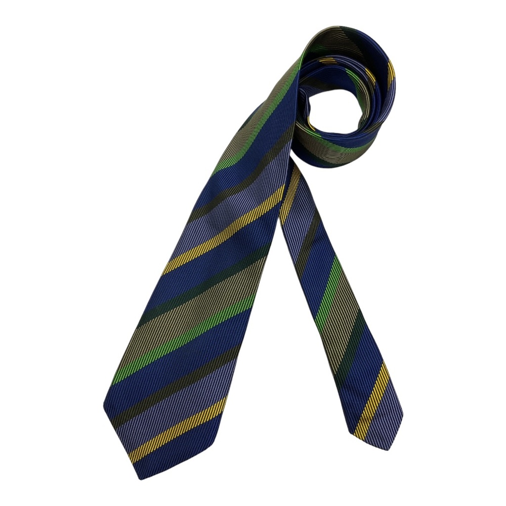 DUCHAMP Blue/Purple Striped Silk LUXURY Tie ENGLAND